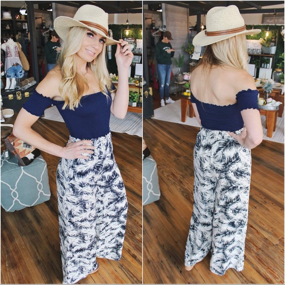 Sweet Intentions Wide Leg Pants-Navy - Picture 2 of 3